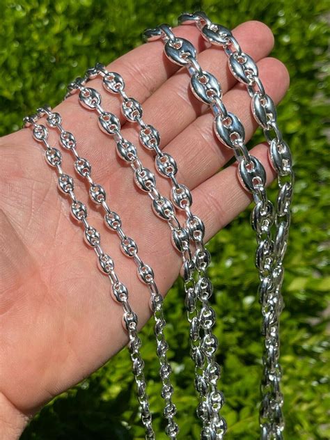 gucci link chain silver|sterling silver gucci link chain.